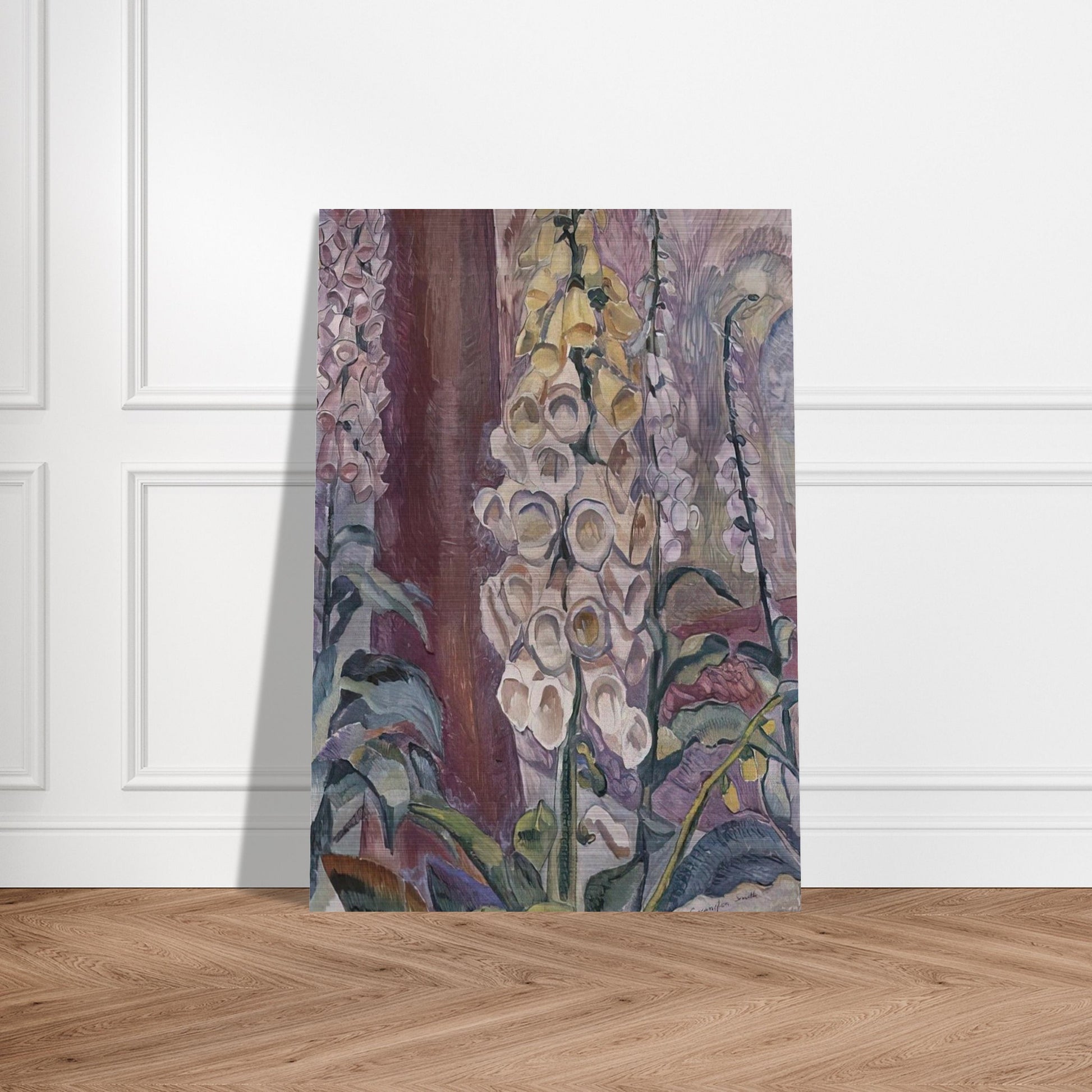 Foxgloves growing - 1929 - Grace Cossington Smith Brushed Aluminum Print - 70x100 cm / 28x40 inches | Grace Cossington Smith Aluminum Print | Grace Cossington Smith Prints