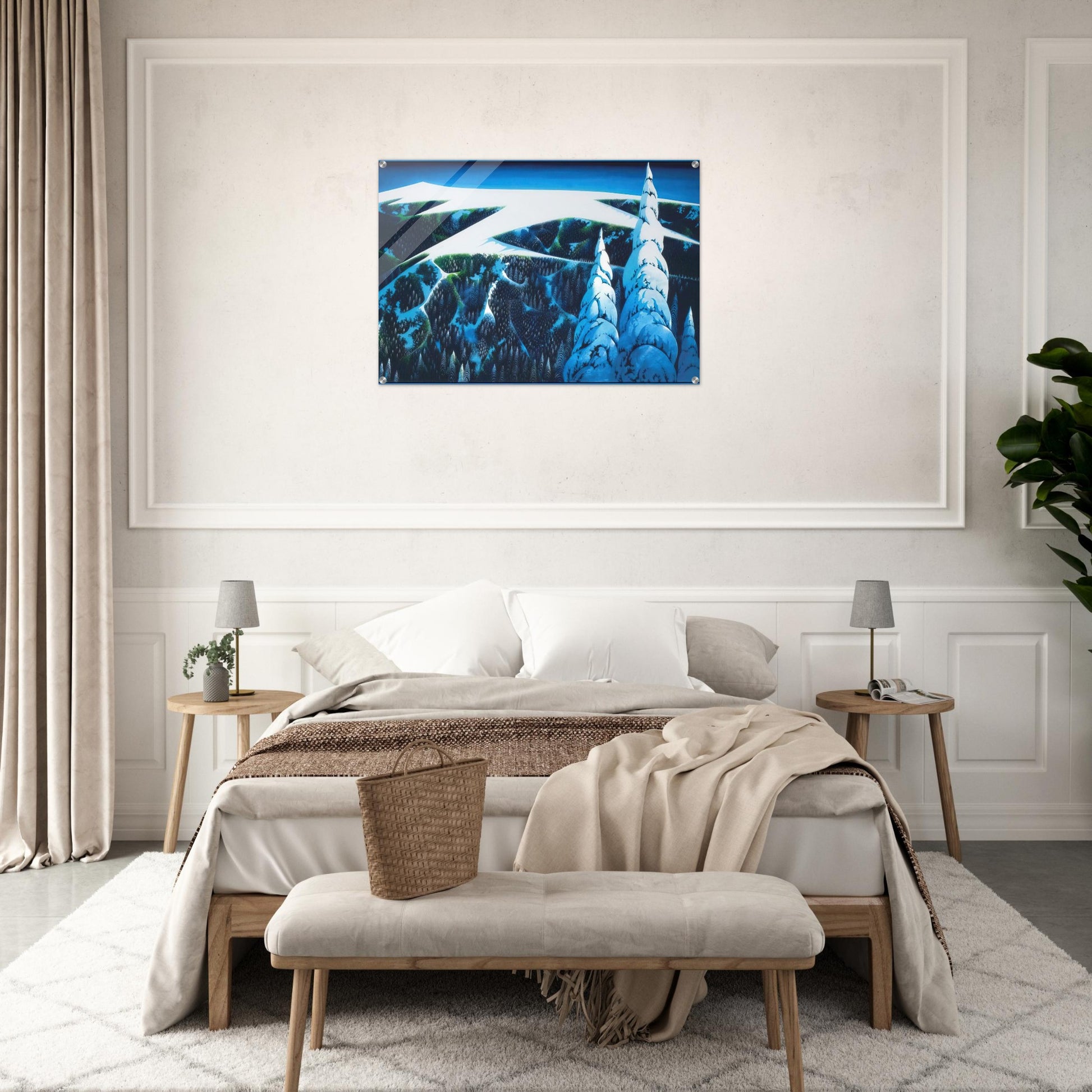 Sangre De Cristo Range - Eyvind Earle Acrylic Print - 70x100 cm / 28x40″ inches