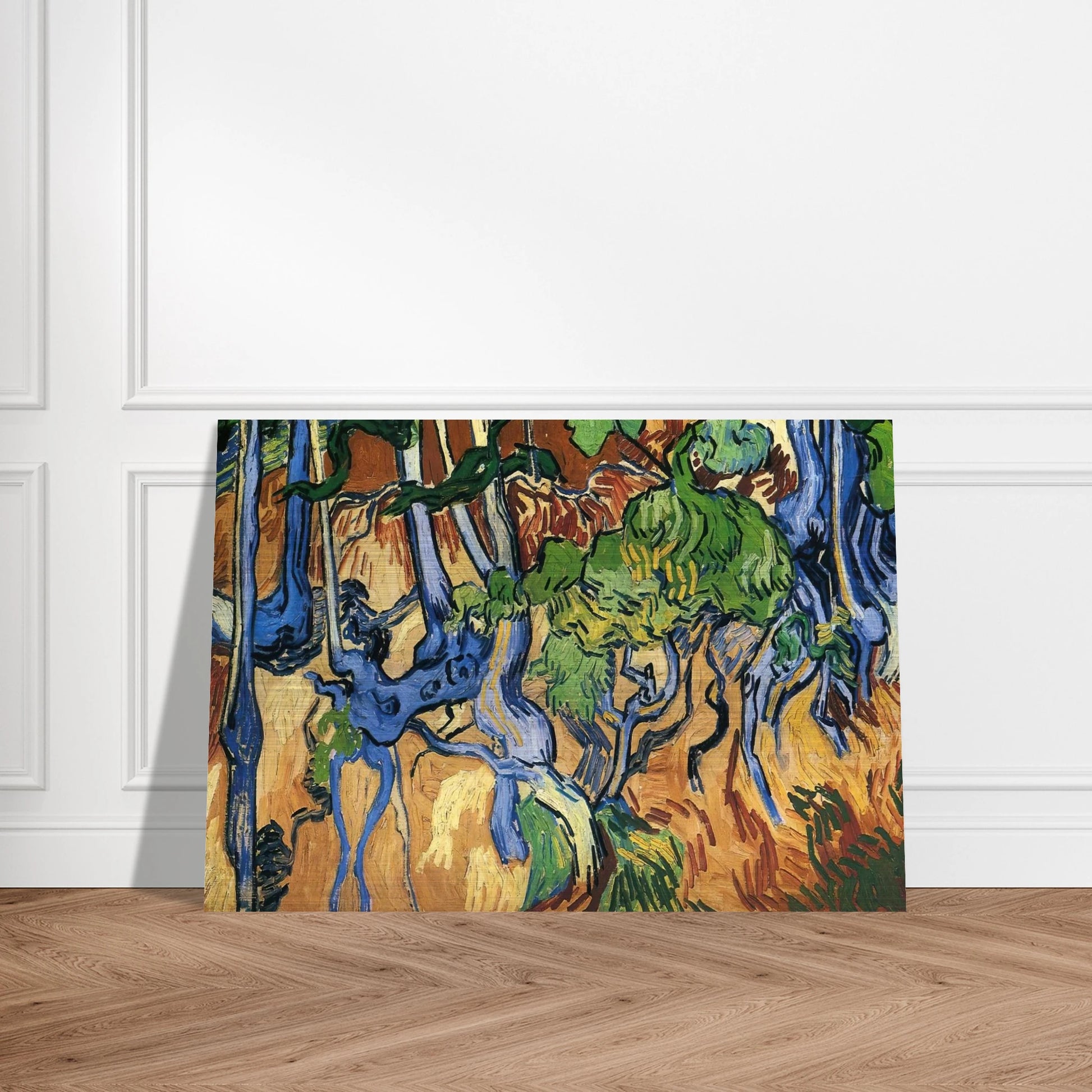 Tree roots - Vincent van Gogh Brushed Aluminum Print - 70x100 cm / 28x40 inches | Vincent van Gogh Aluminum Print | Vincent van Gogh Prints