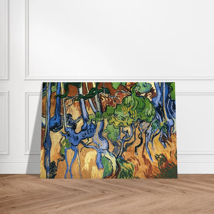 Tree roots - Vincent van Gogh Brushed Aluminum Print - 70x100 cm / 28x40 inches | Vincent van Gogh Aluminum Print | Vincent van Gogh Prints