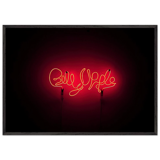Neon Signature Red - 1967 - Billy Apple 70x100 cm / 28x40 inches Framed Art Print – Black Wooden Frame