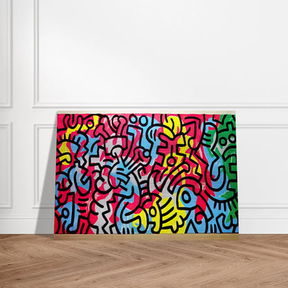 UNTITLED 1987 - Keith Haring Brushed Aluminum Print - 70x100 cm / 28x40 inches | Keith Haring Aluminum Print | Keith Haring Prints