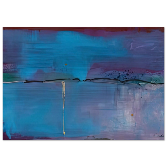 Zone Blue, 1994- - Helen Frankenthaler Brushed Aluminum Print - 70x100 cm / 28x40 inches | Helen Frankenthaler Aluminum Print | Helen Frankenthaler Prints
