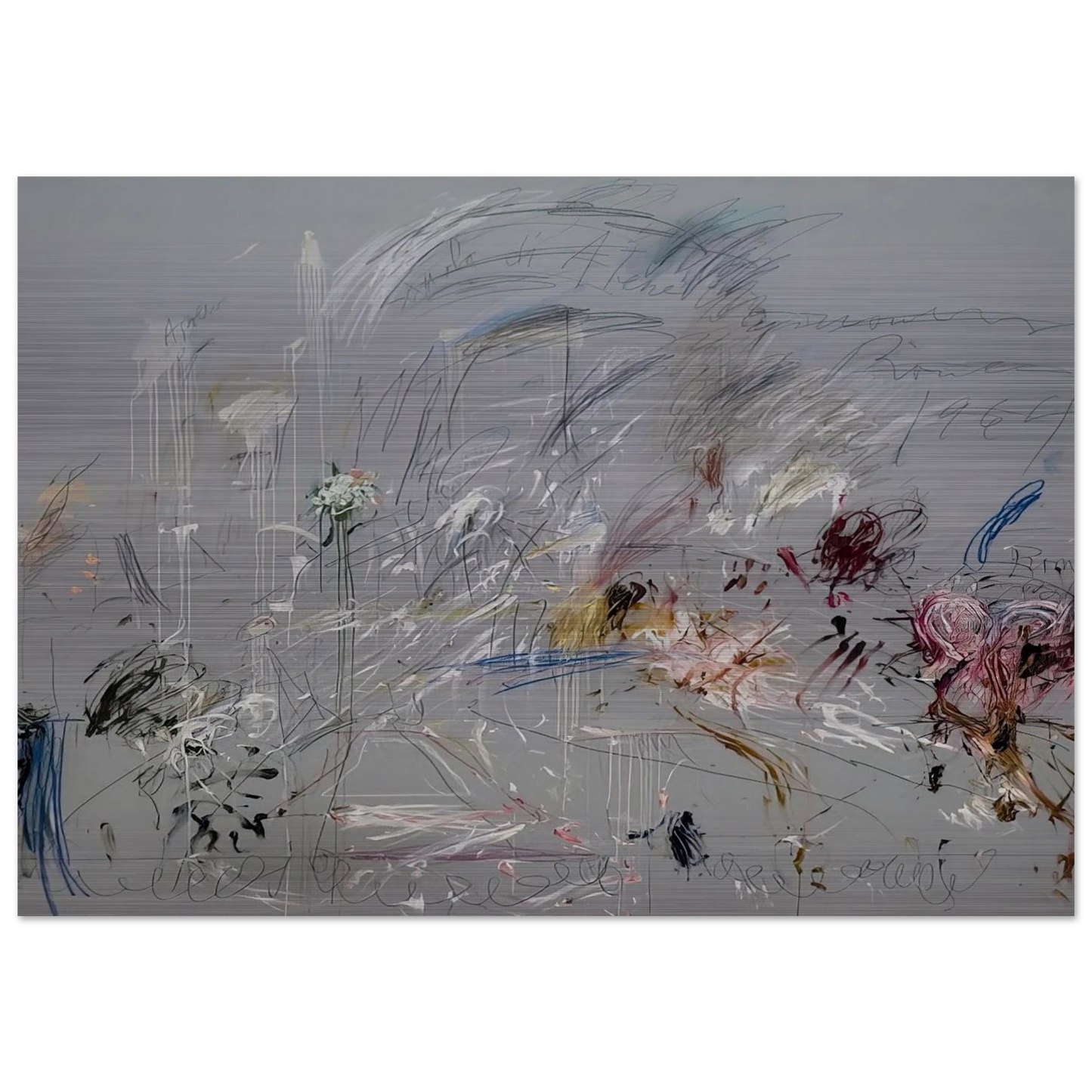 School of Athens - Cy Twombly Brushed Aluminum Print - 70x100 cm / 28x40 inches | Cy Twombly Aluminum Print | Cy Twombly Prints