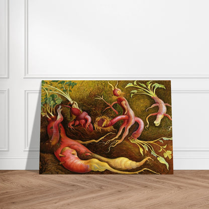 THE TENPTATIONS OF SAINT ANTONY 1947 - Diego Rivera Brushed Aluminum Print - 70x100 cm / 28x40 inches | Diego Rivera Aluminum Print | Diego Rivera Prints