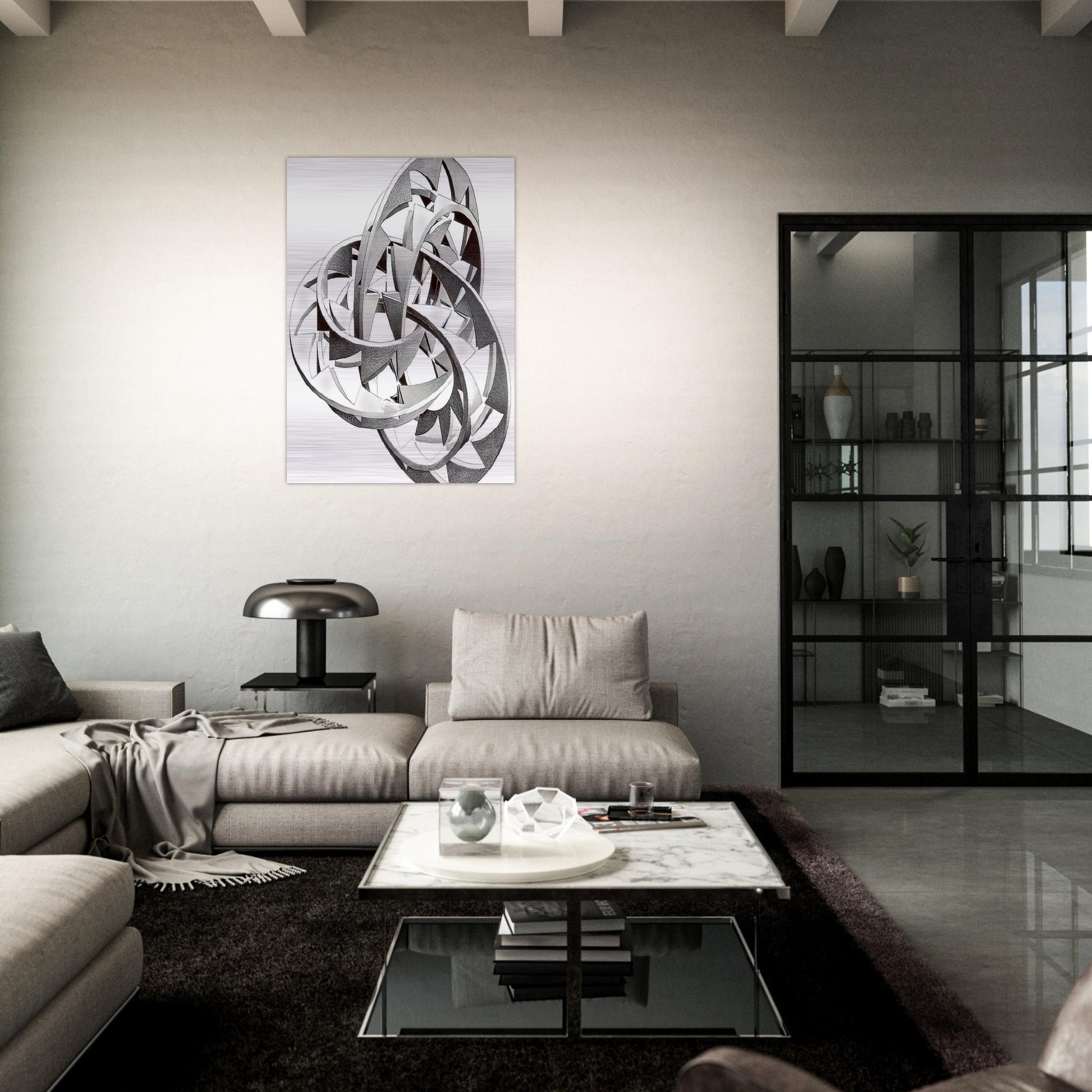 KNOT - MC Escher Brushed Aluminum Print - 70x100 cm / 28x40 inches | MC Escher Aluminum Print | MC Escher Prints