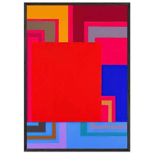 Condition - 2002 - Peter Halley 70x100 cm / 28x40 inches Framed Art Print – Black Wooden Frame
