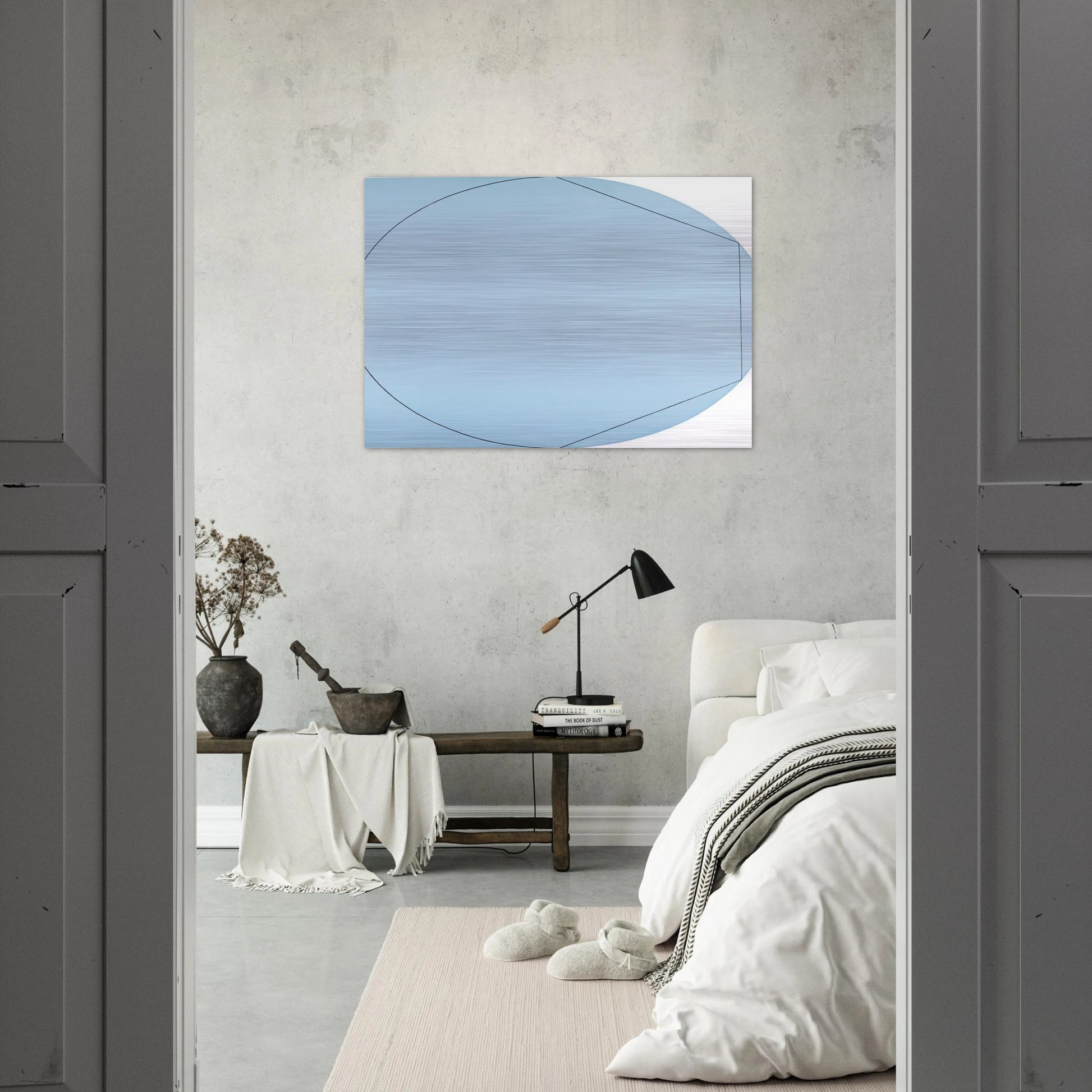 CIRCLE IN AND OUT OF A POLYGON 2 1973 - Robert Mangold Brushed Aluminum Print - 70x100 cm / 28x40 inches | Robert Mangold Aluminum Print | Robert Mangold Prints
