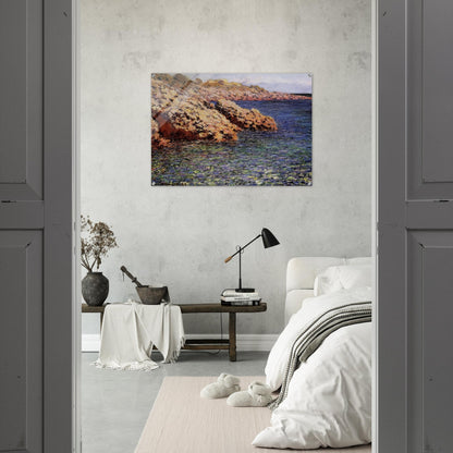 Rocks on the Mediterranean Coast - claude monet Acrylic Print - 70x100 cm / 28x40″ inches | claude monet Wall Art | claude monet Prints