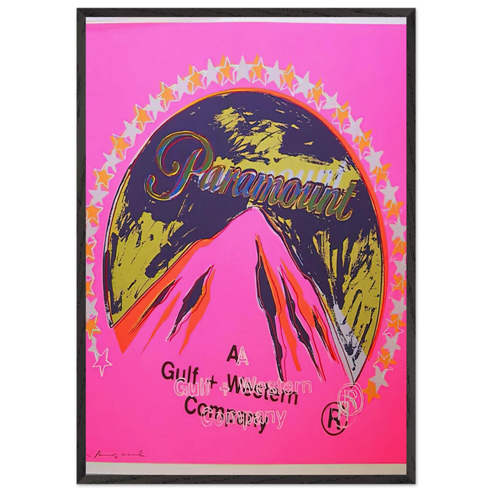 Paramount - Andy Warhol 70x100 cm / 28x40 inches Framed Art Print – Black Wooden Frame
