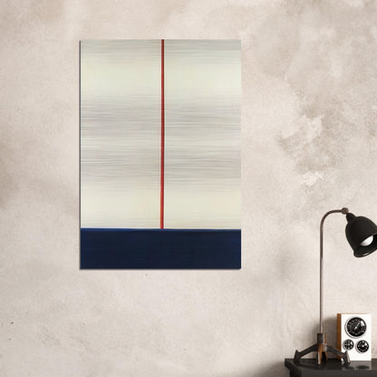 Komposition Blau-Rot auf Weiss - 1965 - Blinky Palermo Brushed Aluminum Print - 70x100 cm / 28x40 inches | Blinky Palermo Aluminum Print | Blinky Palermo Prints