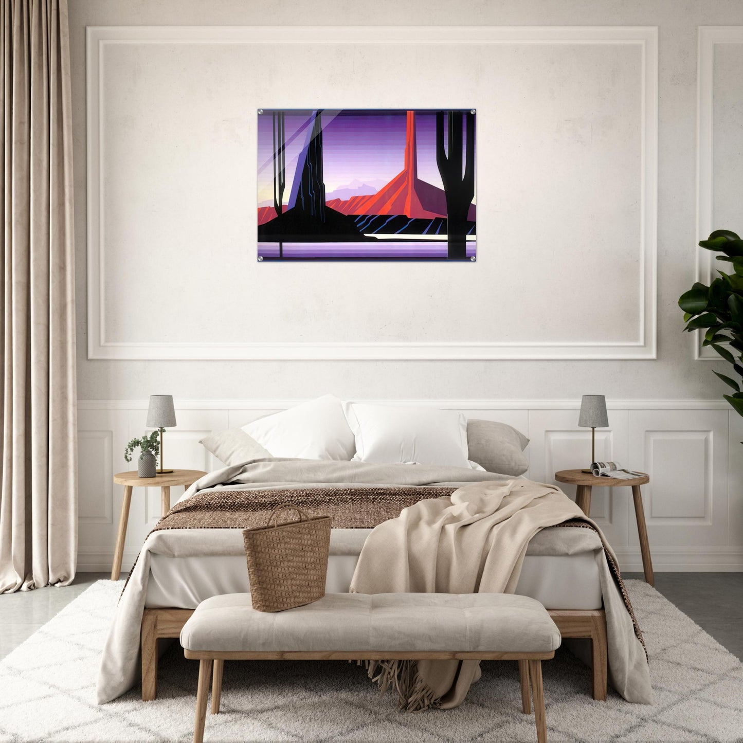 Beneath A Silent Sky - Eyvind Earle Acrylic Print - 70x100 cm / 28x40″ inches | Eyvind Earle Wall Art | Eyvind Earle Prints
