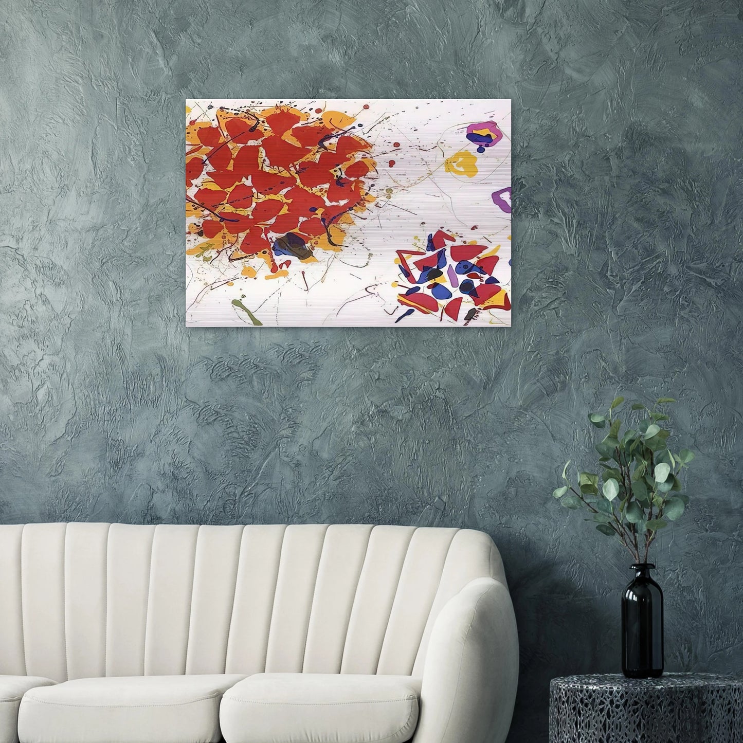 Untitled  L. I88; SFE 065  - Sam Francis Brushed Aluminum Print - 70x100 cm / 28x40 inches | Sam Francis Aluminum Print | Sam Francis Prints