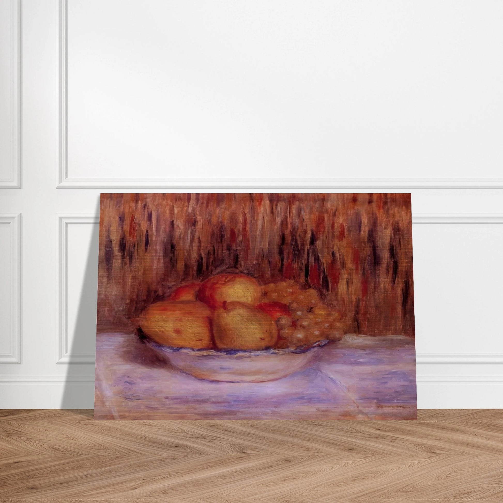 Still Life with Pears and Grapes - Pierre-Auguste Renoir Brushed Aluminum Print - 70x100 cm / 28x40 inches | Pierre-Auguste Renoir Aluminum Print | Pierre-Auguste Renoir Prints