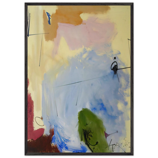 At Miss Webbs - 1963 - Hassel Smith 70x100 cm / 28x40 inches Framed Art Print – Black Wooden Frame