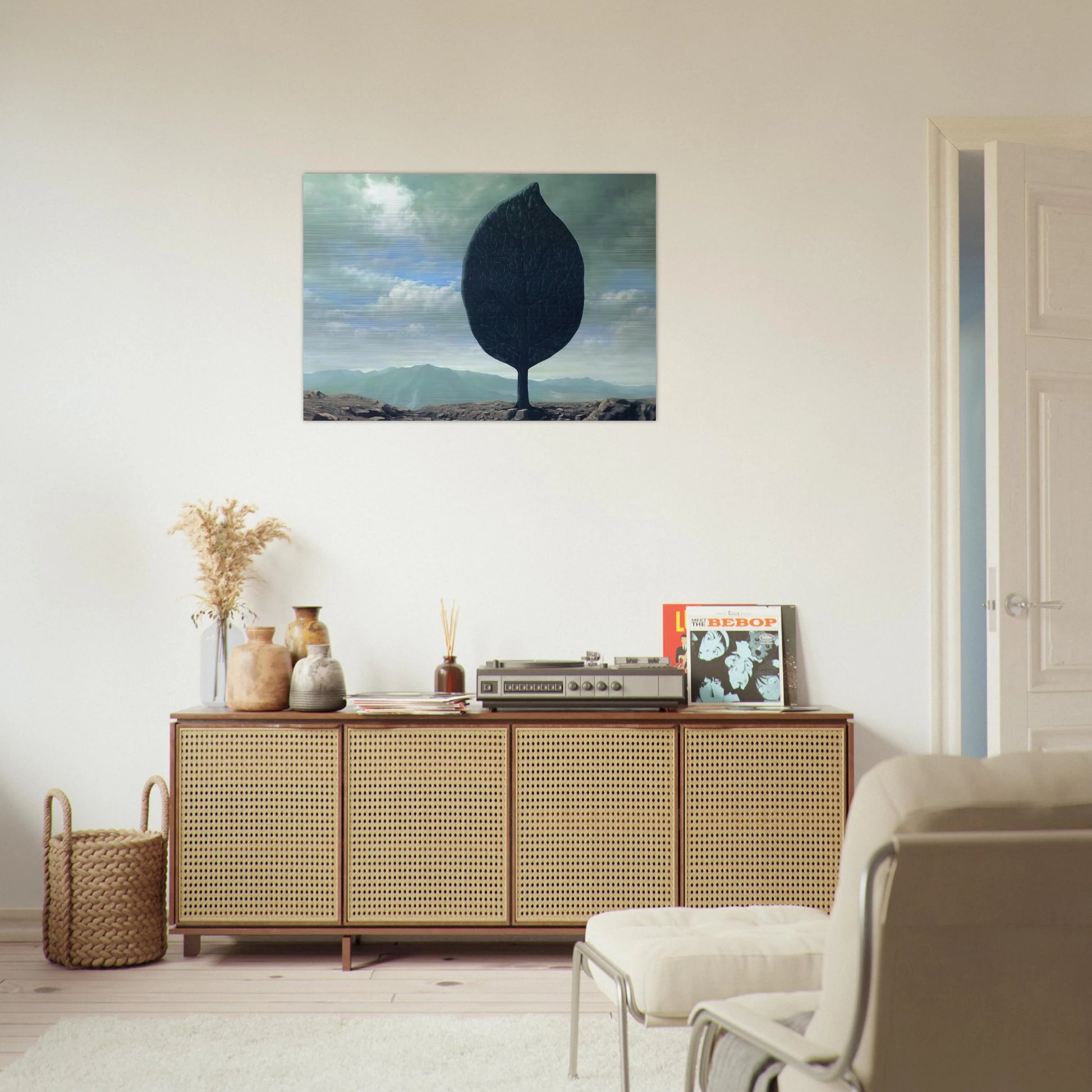 PLAIN OF AIR 1940 - Rene Magritte Brushed Aluminum Print - 70x100 cm / 28x40 inches | Rene Magritte Aluminum Print | Rene Magritte Prints