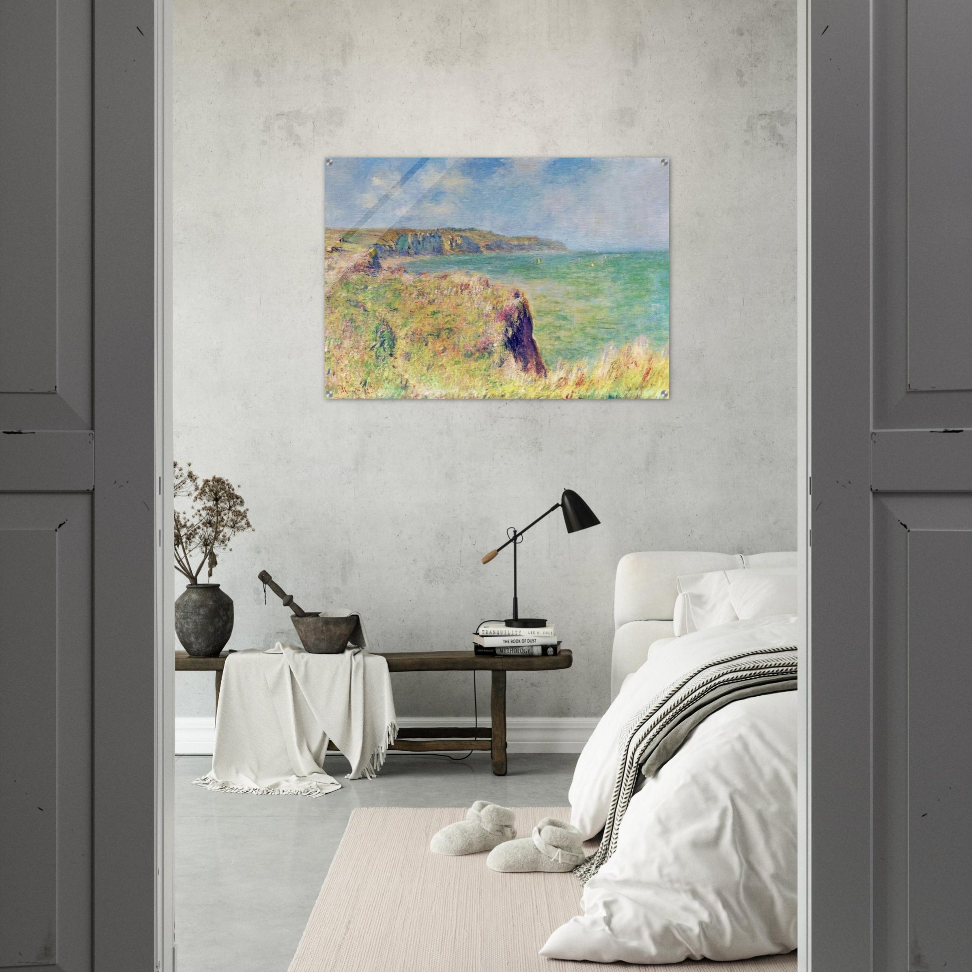 Edge of the Cliff at Pourville - claude monet Acrylic Print - 70x100 cm / 28x40″ inches