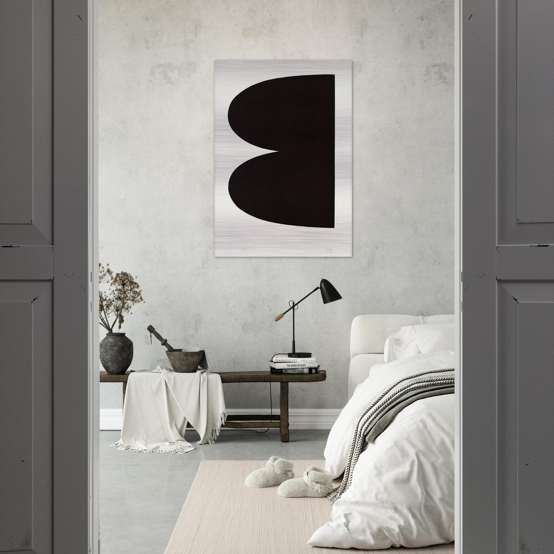 Black from Suite of Twenty-Seven Color Lithographs - Ellsworth Kelly Brushed Aluminum Print - 70x100 cm / 28x40 inches | Ellsworth Kelly Aluminum Print | Ellsworth Kelly Prints