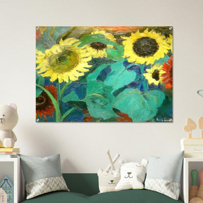 Sunflowers - Emil Nolde Acrylic Print - 70x100 cm / 28x40″ inches