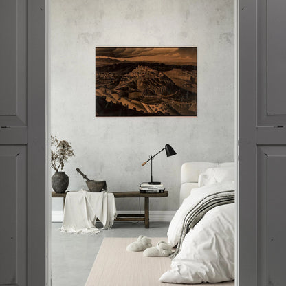 ITALIAN TOWN - MC Escher Brushed Aluminum Print - 70x100 cm / 28x40 inches | MC Escher Aluminum Print | MC Escher Prints