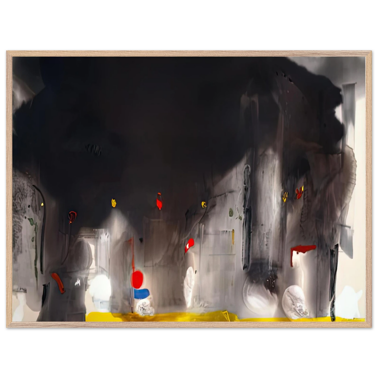 Helen Frankenthaler - Casanova, 1988- Wall Art - 21x29.7 cm / 8x12" - Premium Wooden Framed Poster With Fine Art Paper-canvas - Black frame