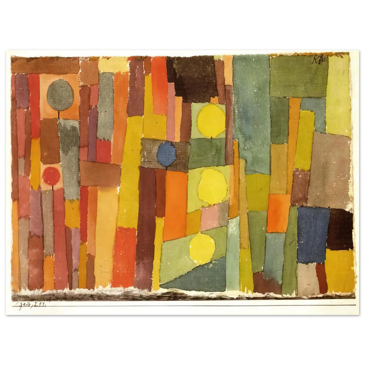 Paul Klee - IN THE STYLE OF KAIROUAN 1914  75x100 cm / 30x40inches Fine Art Poster