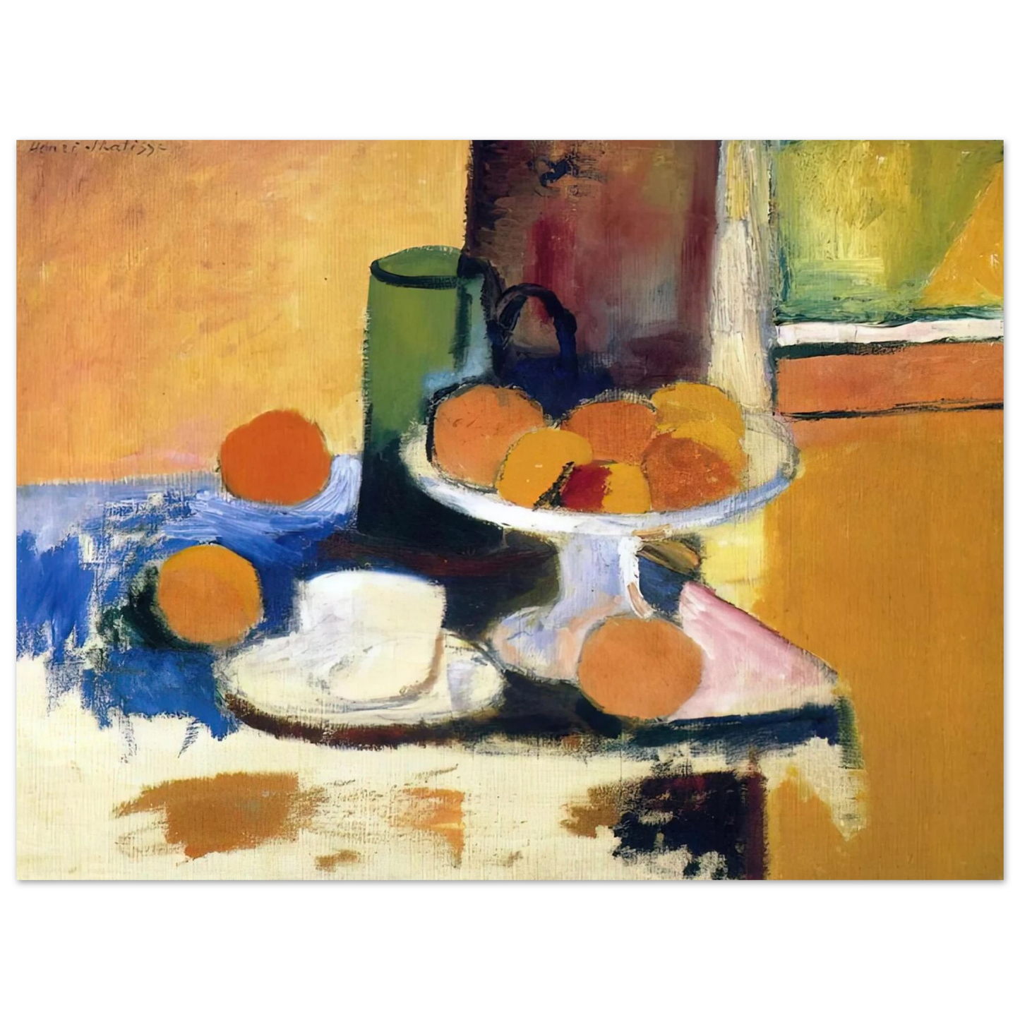 Henri Matisse - STILL LIFE WITH ORANGES II 1899  75x100 cm / 30x40inches Fine Art Poster