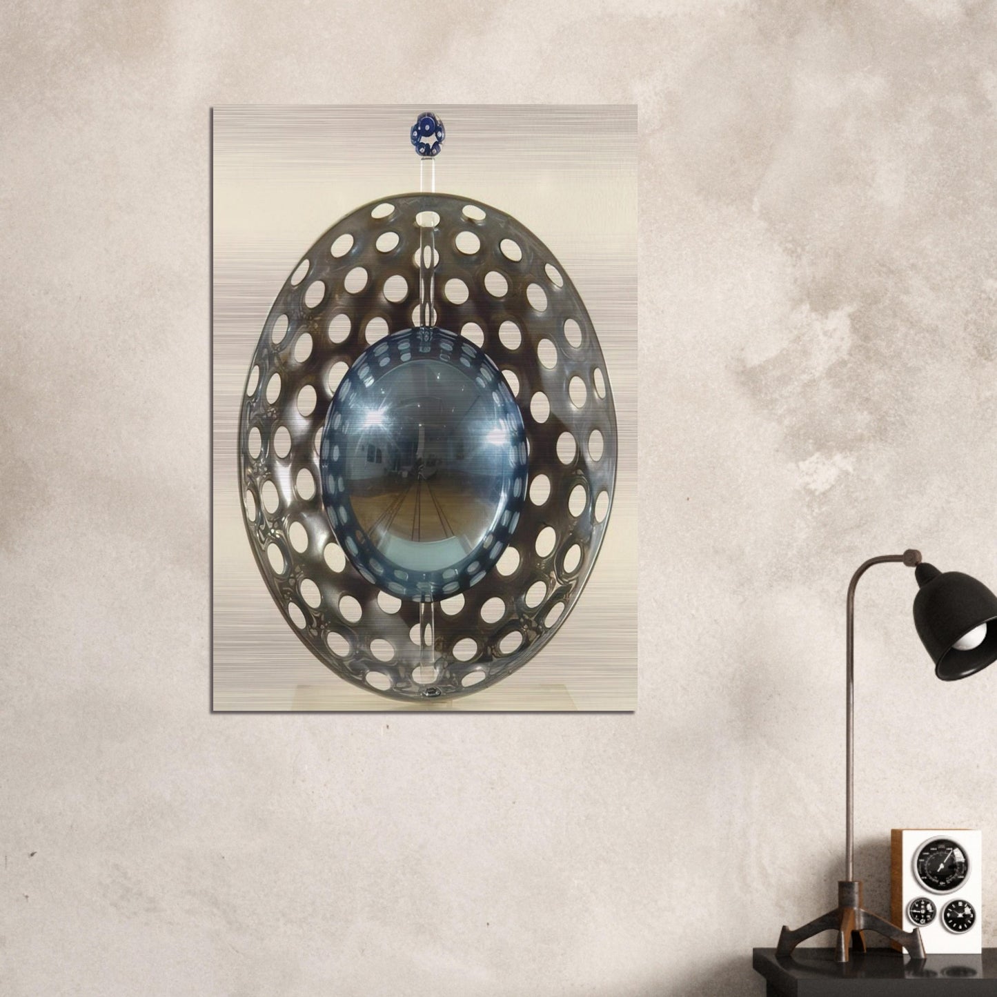 Perforaciones con reflexion - 1967 - Gyula Kosice Brushed Aluminum Print - 70x100 cm / 28x40 inches | Gyula Kosice Aluminum Print | Gyula Kosice Prints
