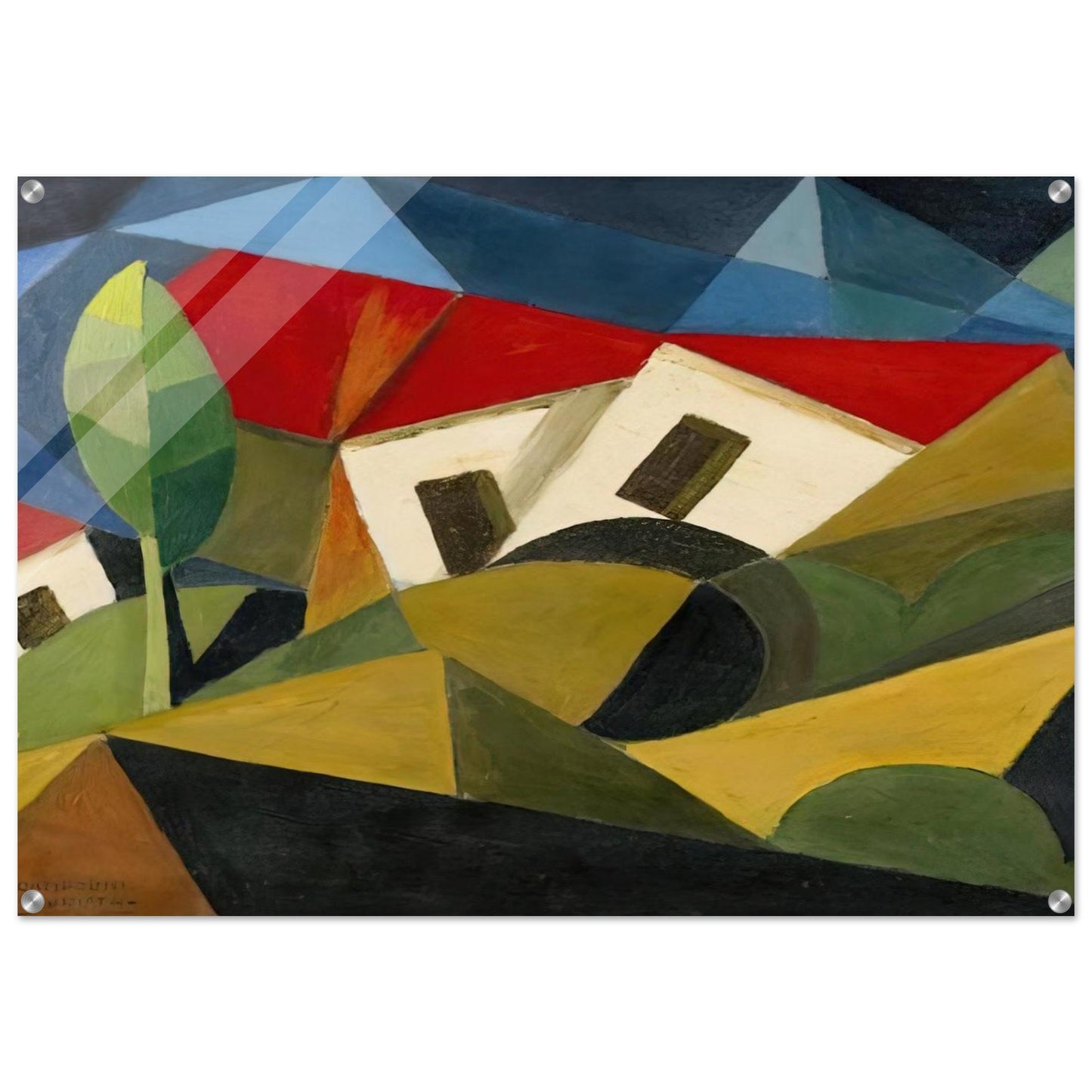 LANDSCAPE 1918 - Enrico Prampolini Acrylic Print - 70x100 cm / 28x40″ inches