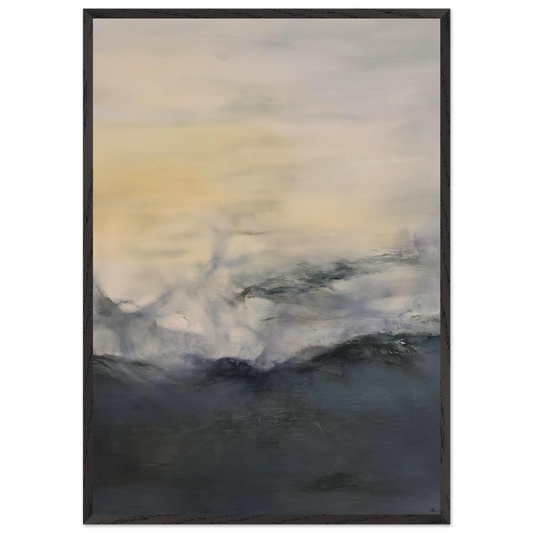 15 11 2001 2001 - Zao Wou-Ki 70x100 cm / 28x40 inches Framed Art Print – Black Wooden Frame