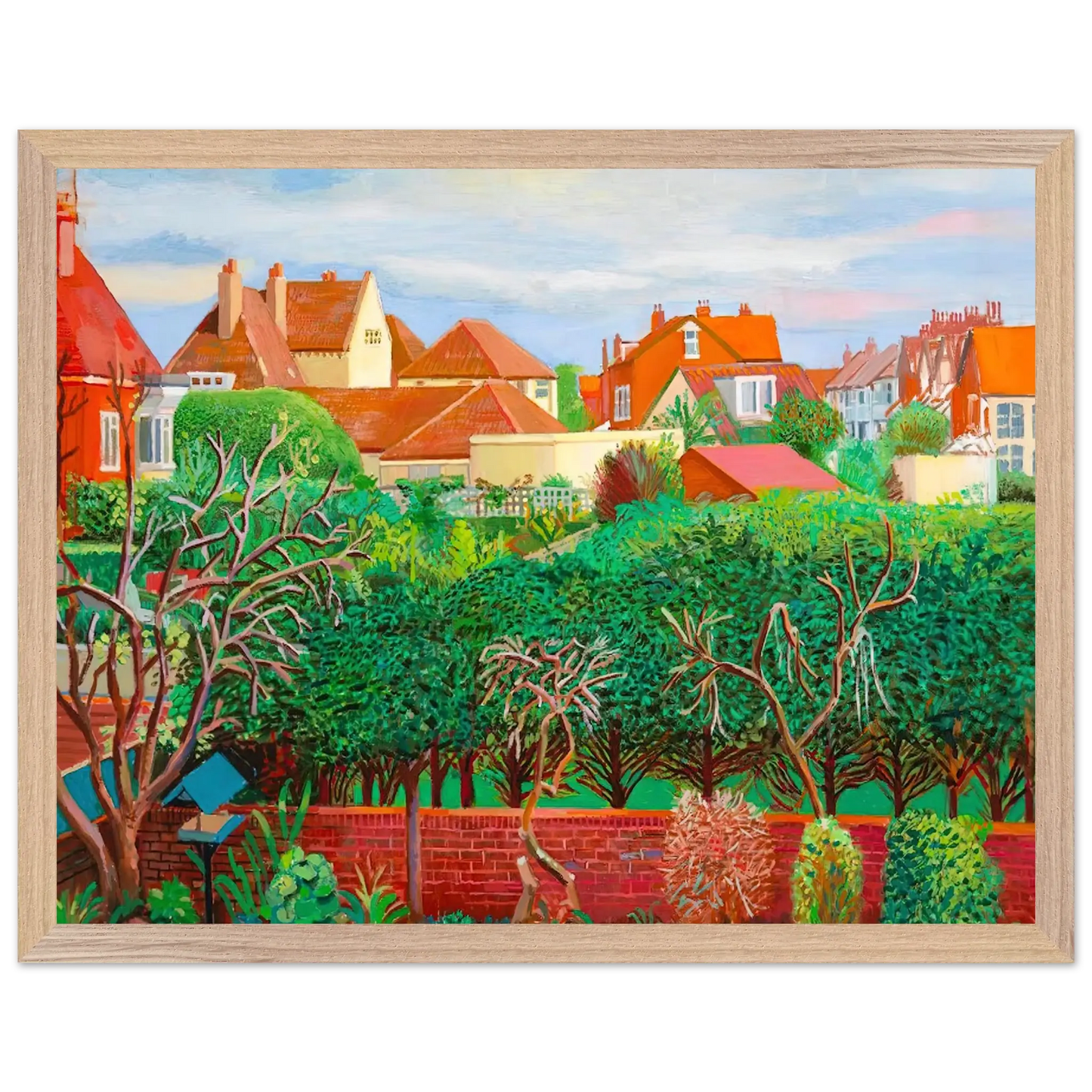 David Hockney - David Hockney Wall art - 30x40 cm / 12x16 Inches - Premium Wooden Framed Poster With Fine Art Paper - White frame
