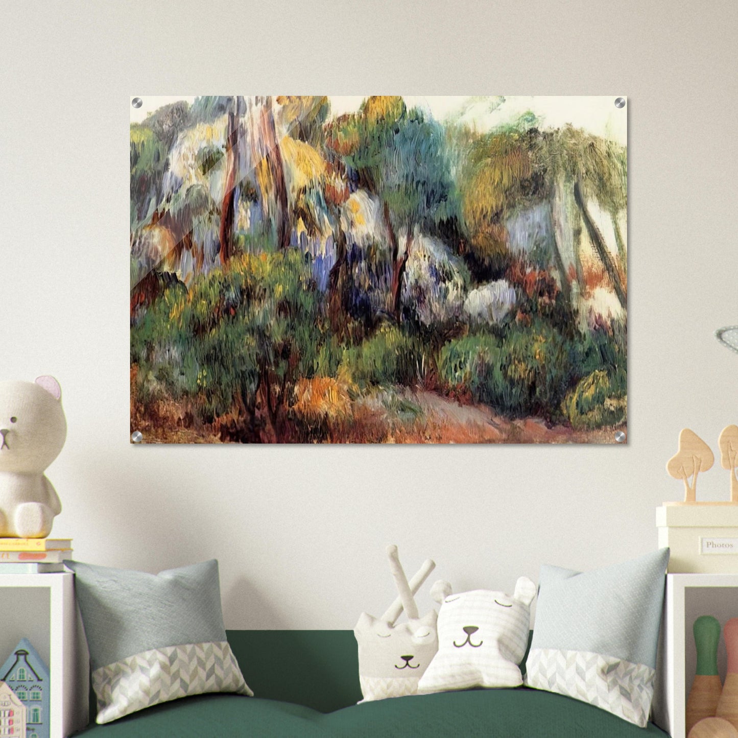 Purple Landscape - Pierre-Auguste Renoir Acrylic Print - 70x100 cm / 28x40″ inches