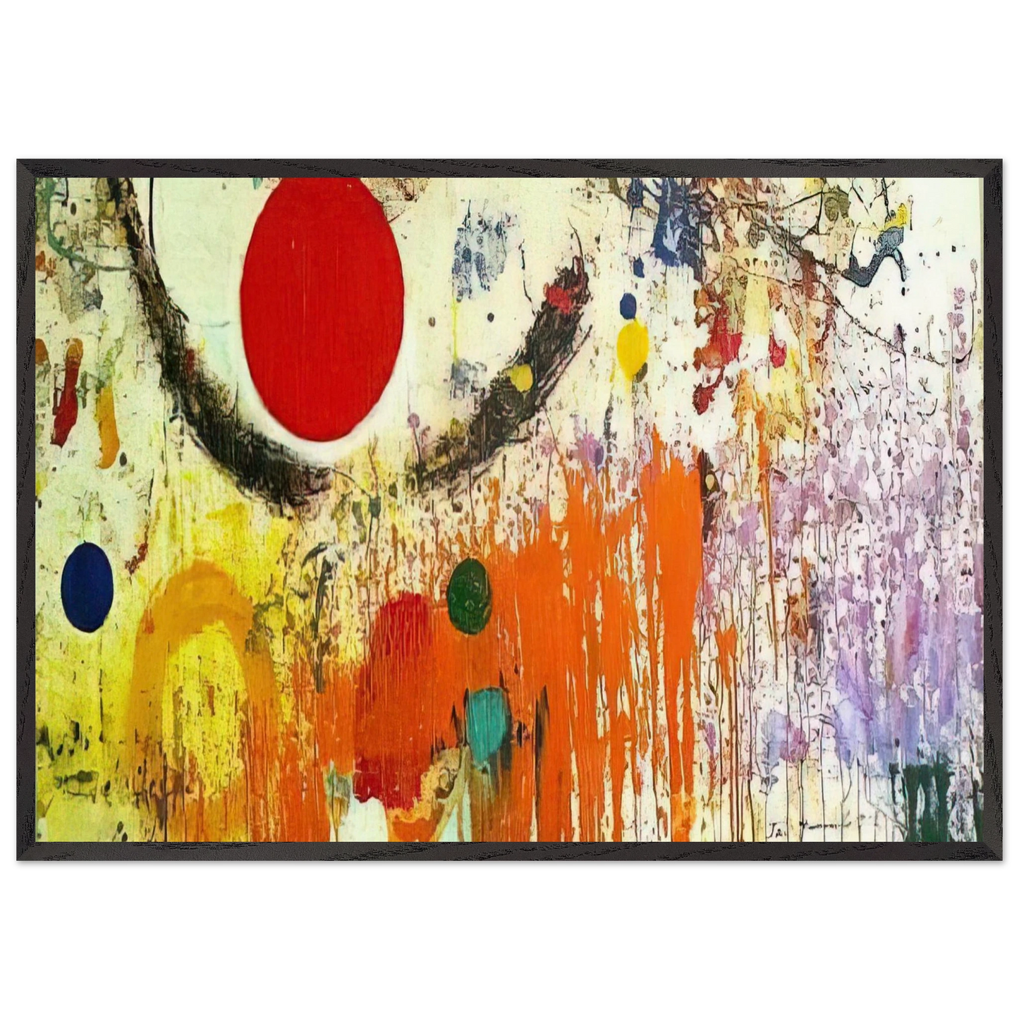 UNTITLED 1972 N2 - Taro Yamamoto 70x100 cm / 28x40 inches Framed Art Print – Black Wooden Frame