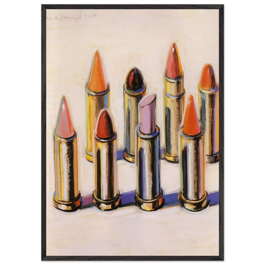 Lipsticks - 1964 - Wayne Thiebaud 70x100 cm / 28x40 inches Framed Art Print – Black Wooden Frame