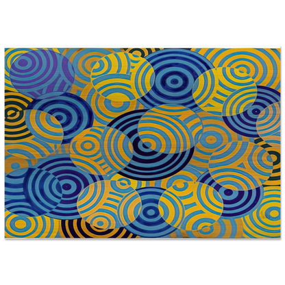 Interférences en bleu et jaune No. 642 - 1963 - Antonio Asis Brushed Aluminum Print - 70x100 cm / 28x40 inches | Antonio Asis Aluminum Print | Antonio Asis Prints