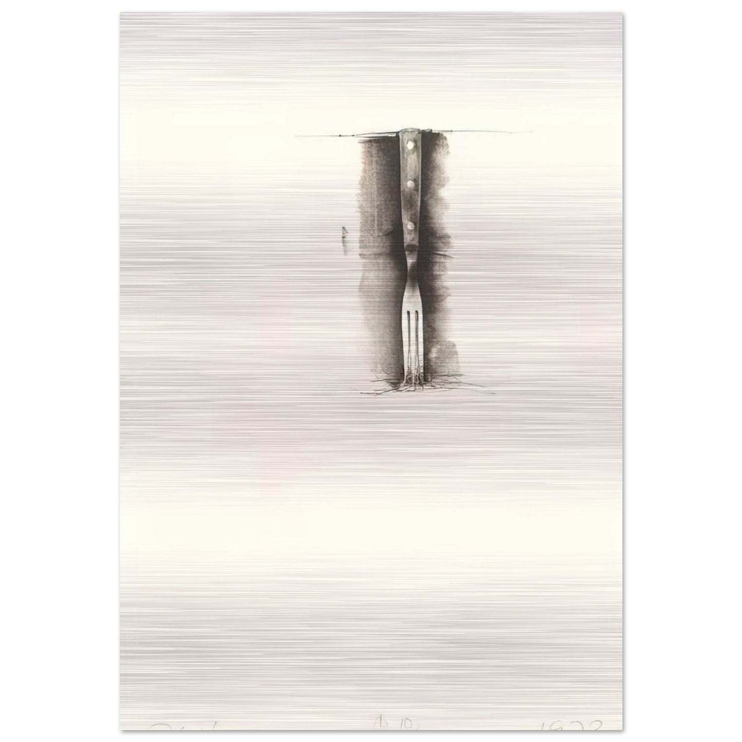 UNTITLED FROM TEN WINTER TOOLS 1973 8 - Jim Dine Brushed Aluminum Print - 70x100 cm / 28x40 inches | Jim Dine Aluminum Print | Jim Dine Prints