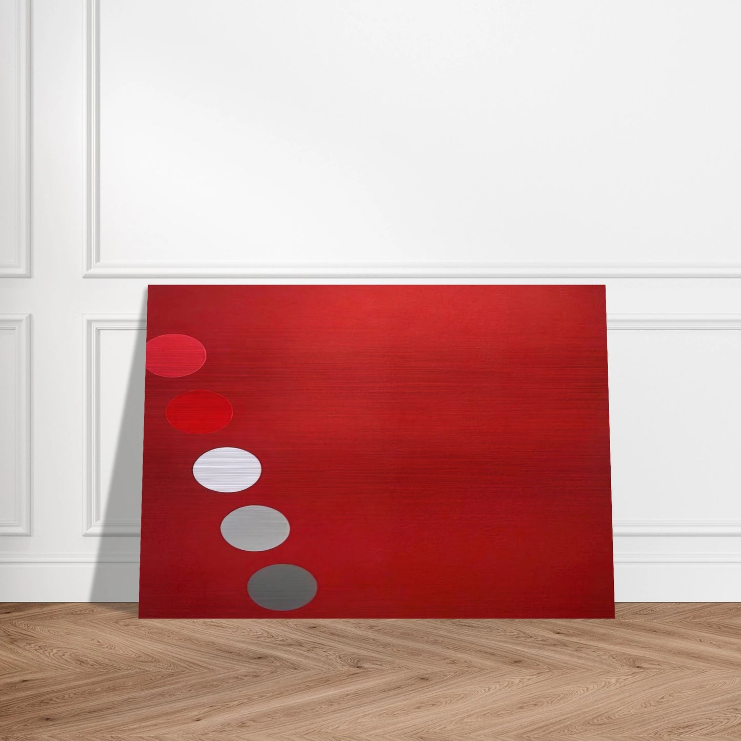 Phased Red - 1965 - Thomas Downing Brushed Aluminum Print - 70x100 cm / 28x40 inches | Thomas Downing Aluminum Print | Thomas Downing Prints