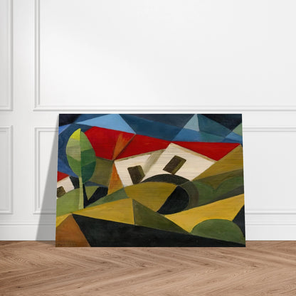 LANDSCAPE 1918 - Enrico Prampolini Brushed Aluminum Print - 70x100 cm / 28x40 inches | Enrico Prampolini Aluminum Print | Enrico Prampolini Prints