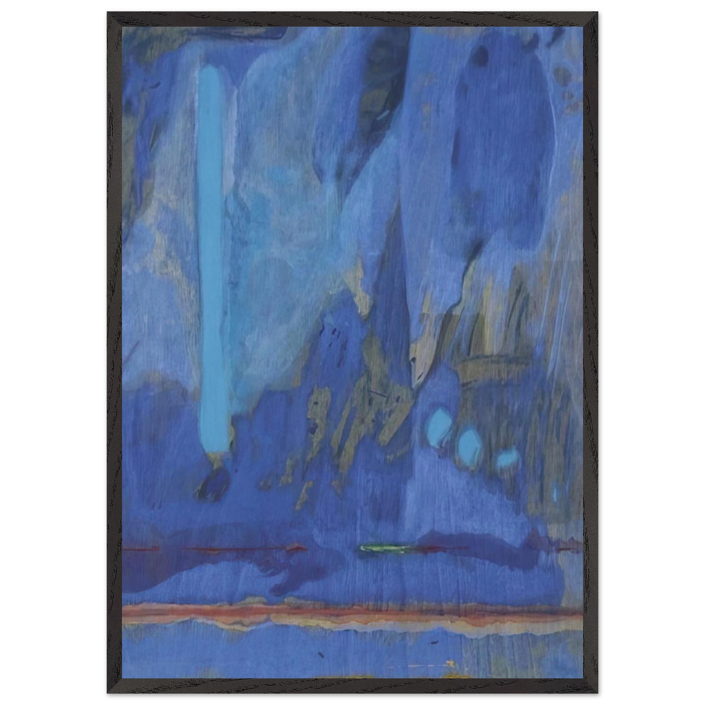 Helen Frankenthaler - Tales of Genji III - 1998 Wall art - 15x20 cm / 6x8 inches - Premium Wooden Framed Poster With Fine Art Paper-canvas - Wood frame