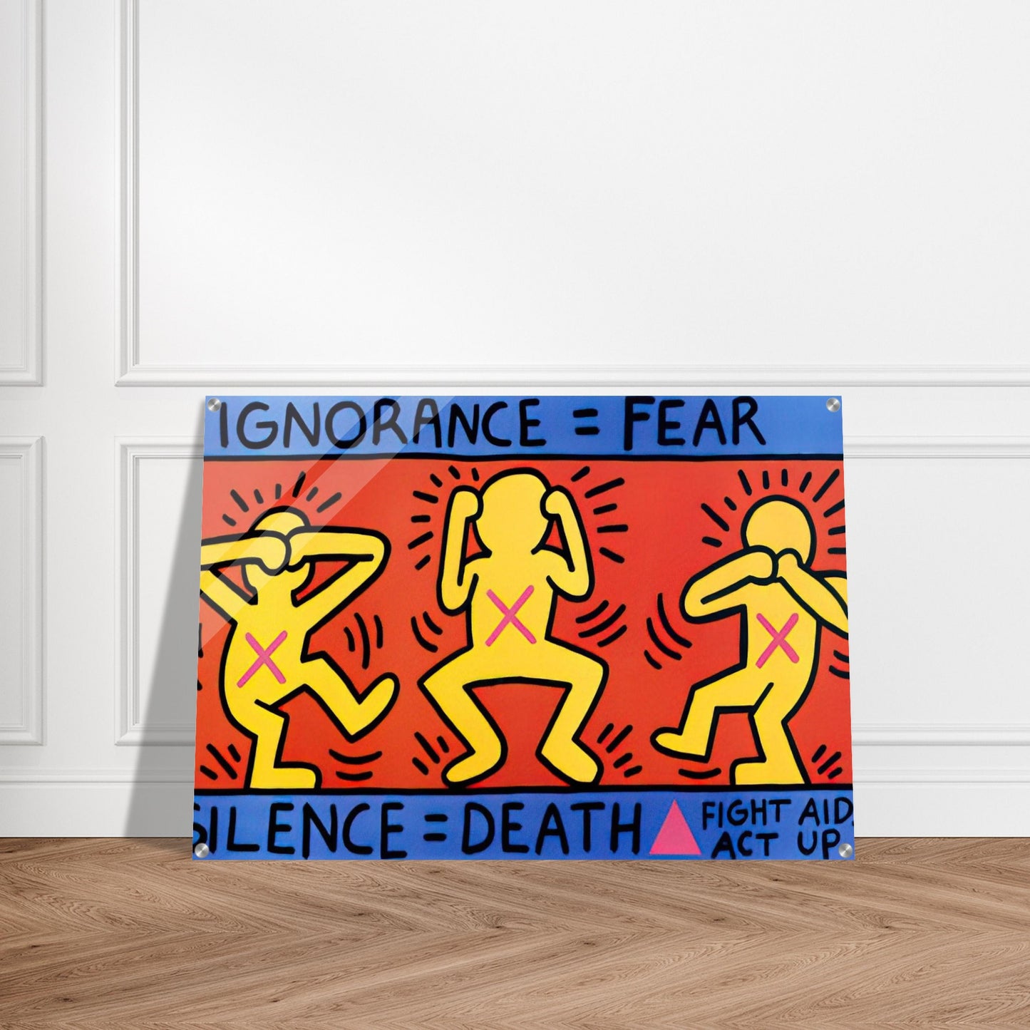 IGNORANCE FEAR 1989 - Keith Haring Acrylic Print - 70x100 cm / 28x40″ inches
