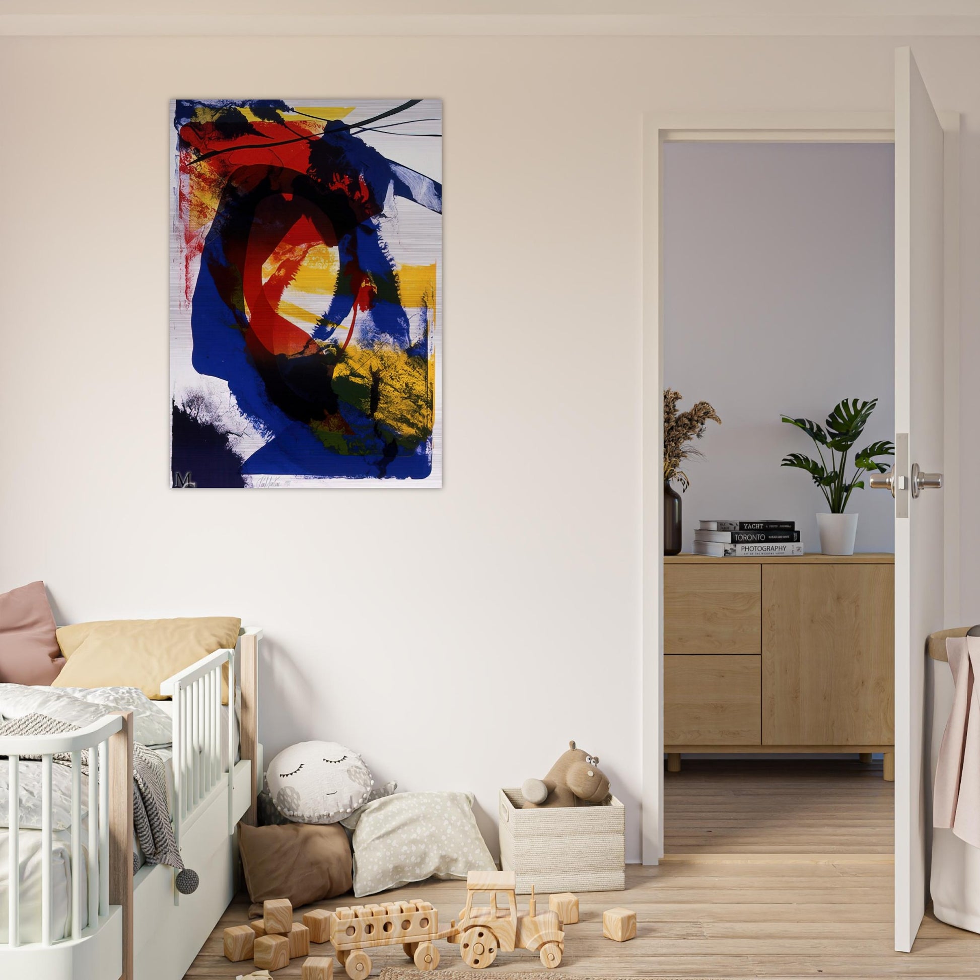 Distance Finding Mozart - Paul Jenkins Brushed Aluminum Print - 70x100 cm / 28x40 inches | Paul Jenkins Aluminum Print | Paul Jenkins Prints