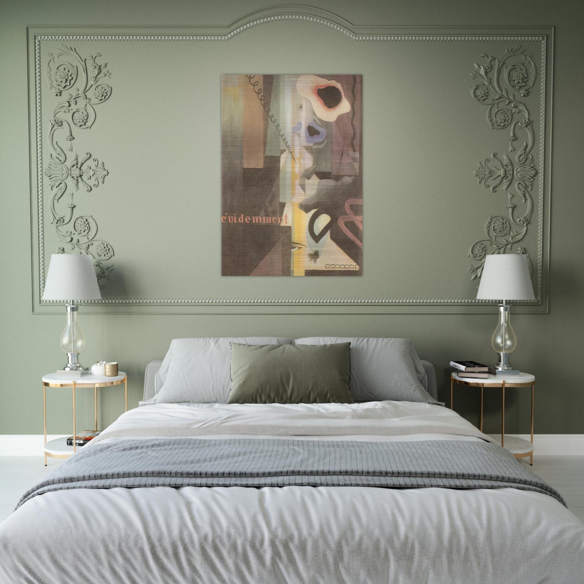 Composizione Paesaggio Dada n. 3 o n. 2 - 1921 - Julius Evola Brushed Aluminum Print - 70x100 cm / 28x40 inches | Julius Evola Aluminum Print | Julius Evola Prints