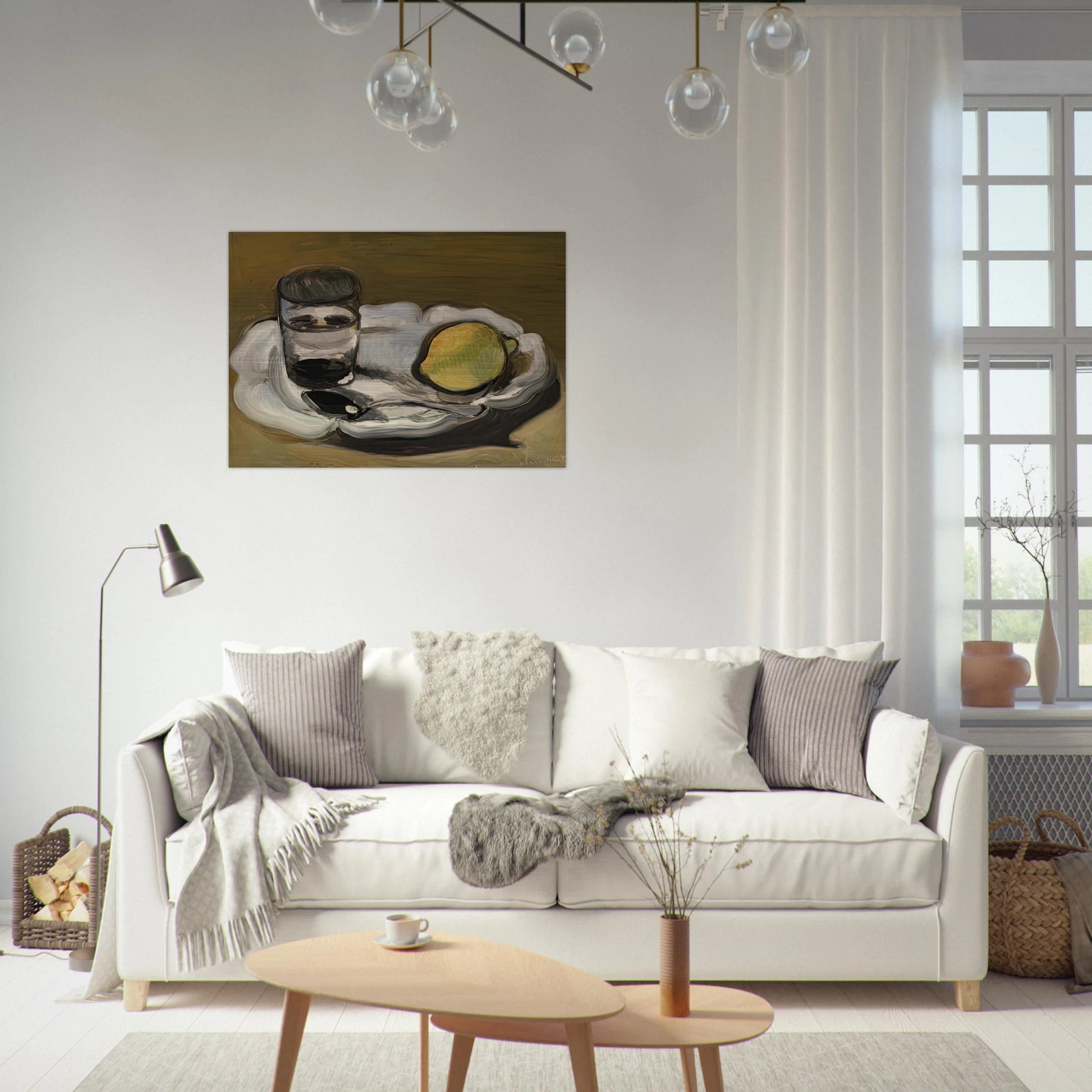 STILL LIFE WITH LEMON 1917 - Henri Matisse Brushed Aluminum Print - 70x100 cm / 28x40 inches | Henri Matisse Aluminum Print | Henri Matisse Prints