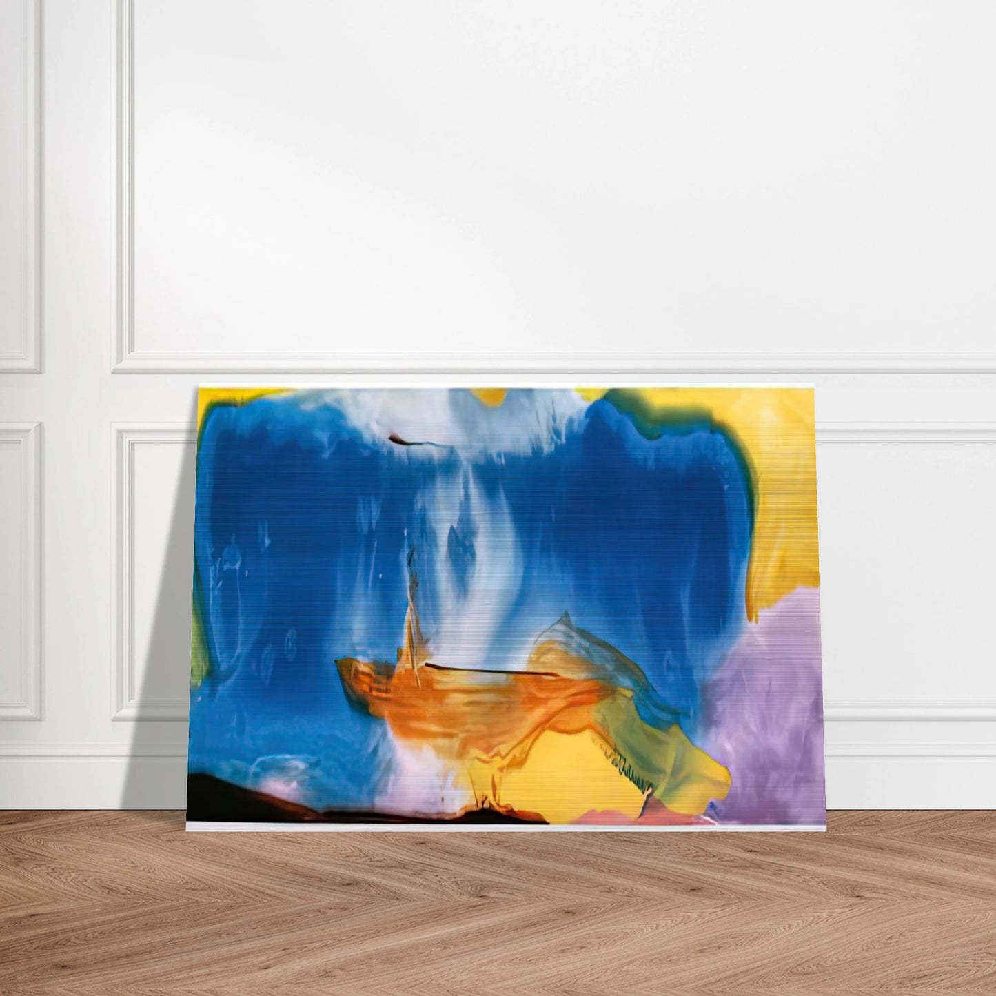 Moveable Blue, 1973- - Helen Frankenthaler Brushed Aluminum Print - 70x100 cm / 28x40 inches | Helen Frankenthaler Aluminum Print | Helen Frankenthaler Prints