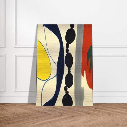 Schwarze Kette Grün zu Rot - 1966 - Ernst Wilhelm Nay Brushed Aluminum Print - 70x100 cm / 28x40 inches | Ernst Wilhelm Nay Aluminum Print | Ernst Wilhelm Nay Prints
