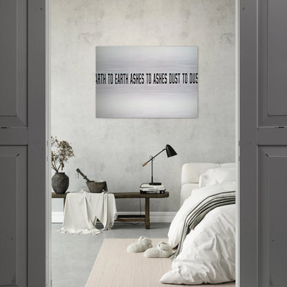 Earth to Earth Ashes to Ashes Dust to Dust - 1970 - Lawrence Weiner Brushed Aluminum Print - 70x100 cm / 28x40 inches | Lawrence Weiner Aluminum Print | Lawrence Weiner Prints