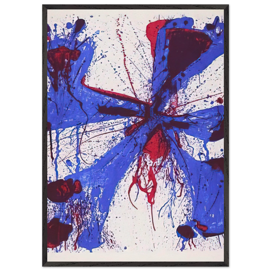 Damn Braces - Sam Francis 70x100 cm / 28x40 inches Framed Art Print – Black Wooden Frame