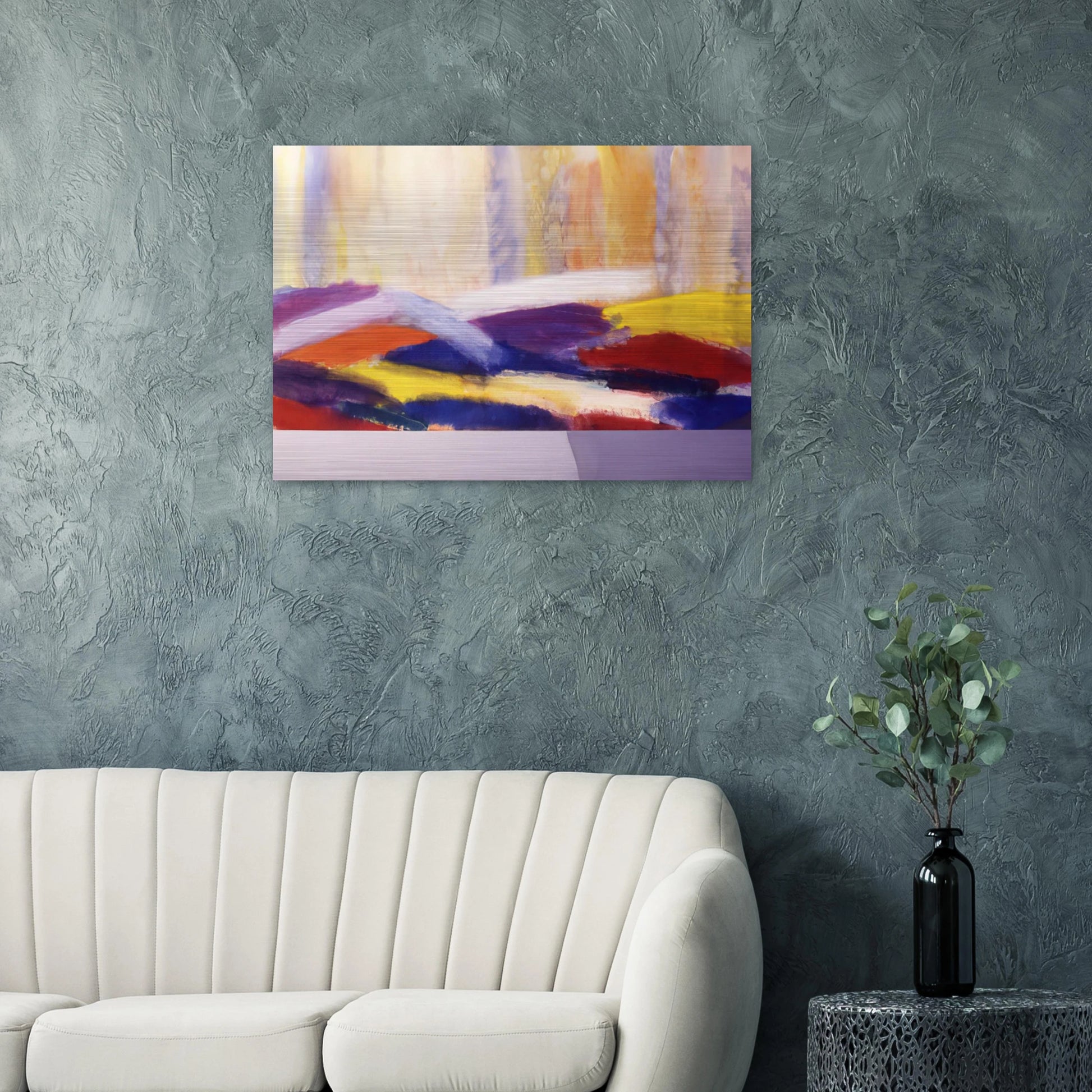 Matisse's Table - 1996 - Ronnie Landfield Brushed Aluminum Print - 70x100 cm / 28x40 inches | Ronnie Landfield Aluminum Print | Ronnie Landfield Prints