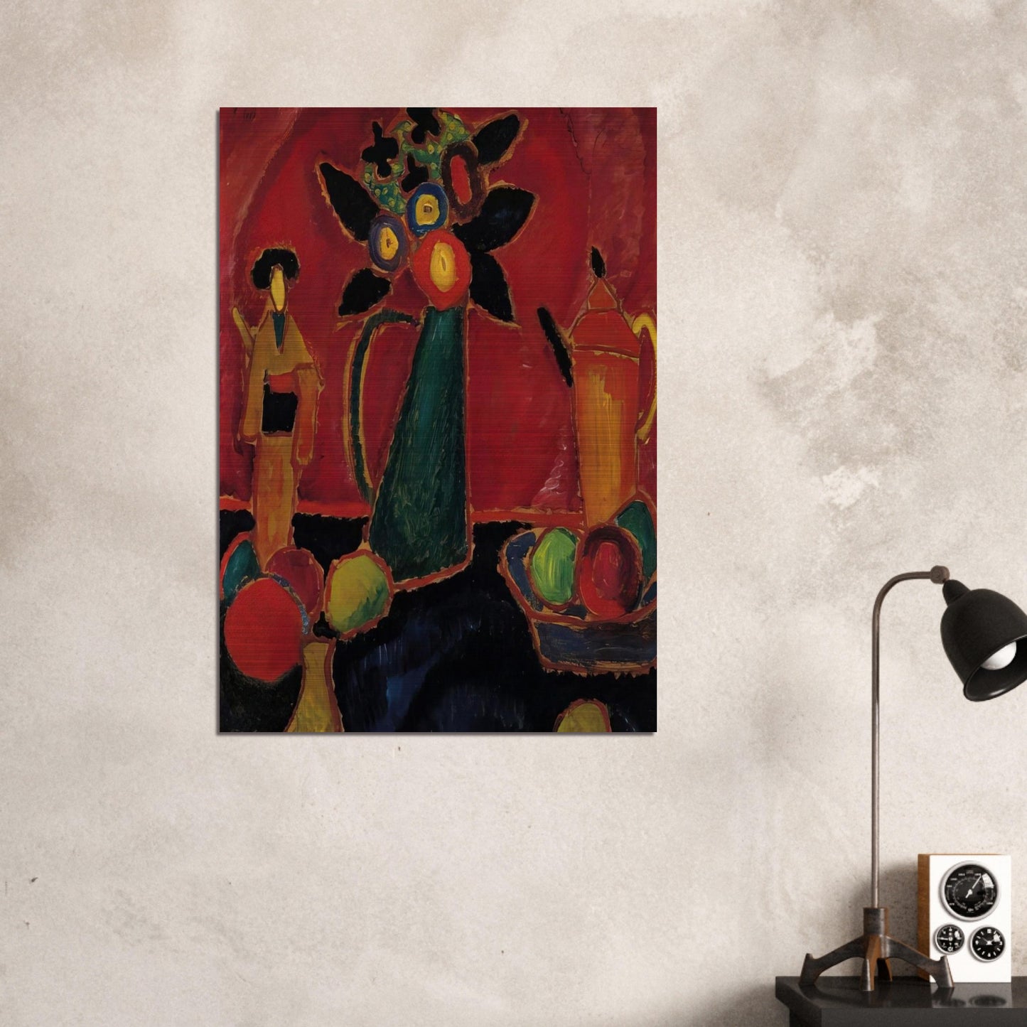 JAPANESE FLOWER 1913 - Alexej von Jawlensky Brushed Aluminum Print - 70x100 cm / 28x40 inches | Alexej von Jawlensky Aluminum Print | Alexej von Jawlensky Prints