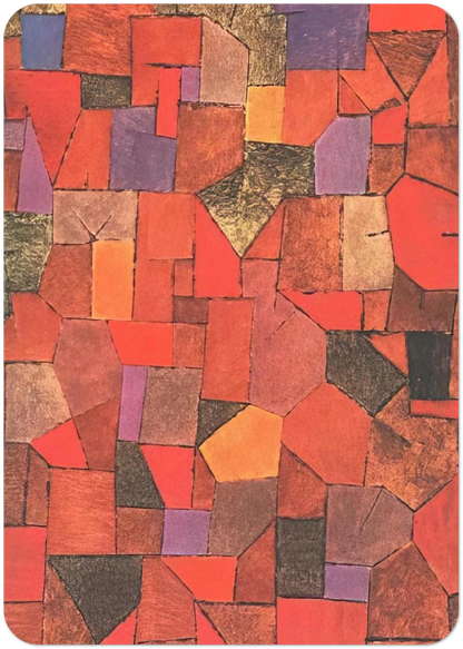 MOUNTAIN VILLAGE AUTUMNAL 1934 By Paul Klee Pack of 10 Post Cards | Paul Klee Post Cards | A6 (10.5 x 14.8 cm) - 4.1 x 5.8 inches